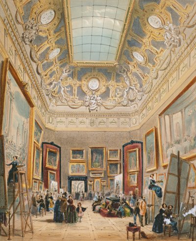 Study Day at the Louvre, c.1840-49 by A Provost
